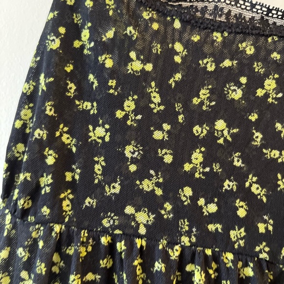 La Senza Floral Mesh Lace Criss-Cross Back Mini Dress - Picture 3 of 6